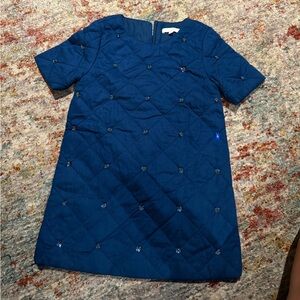 Chloe Quilted Navy Kids Dress